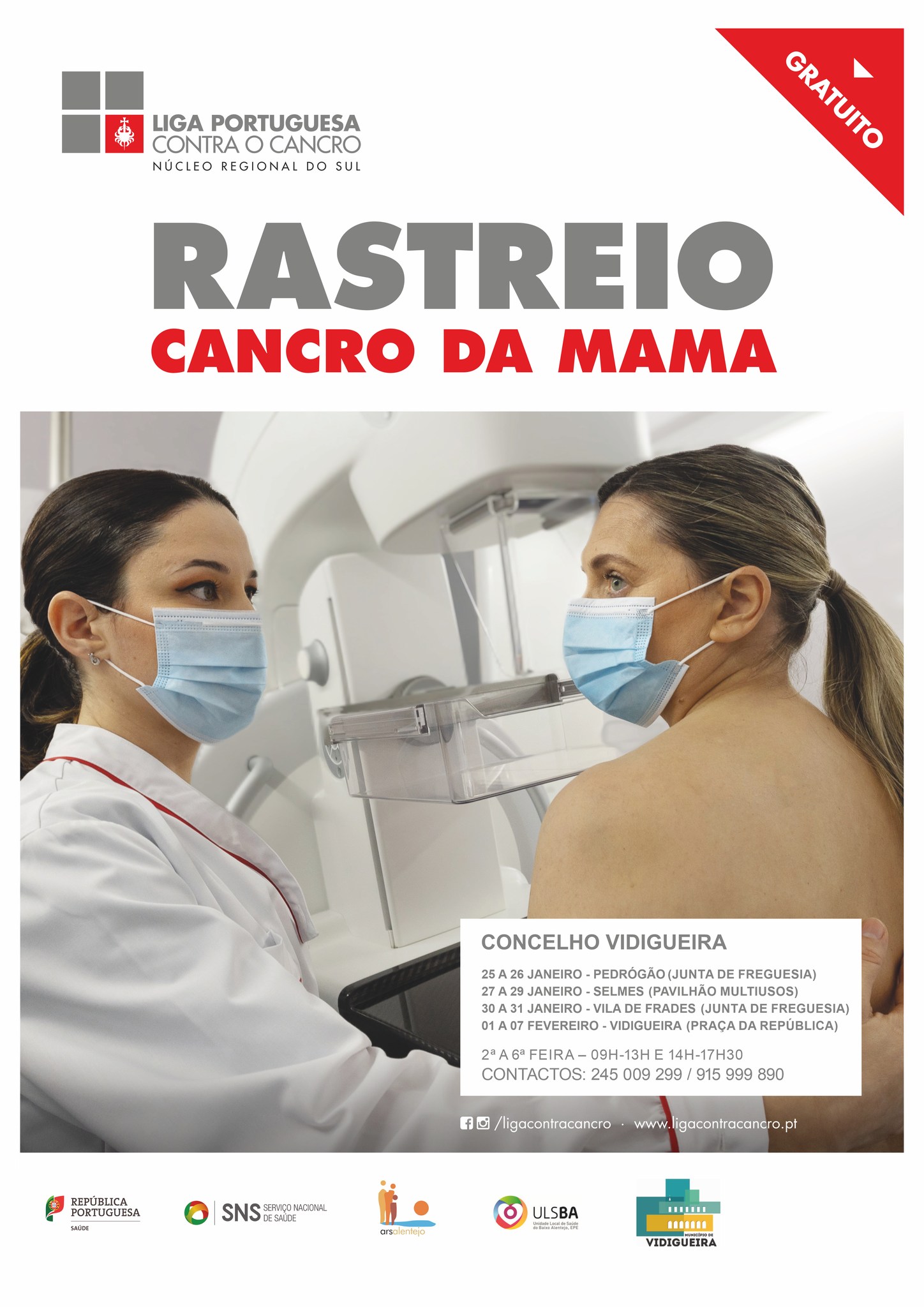 Rastreio Gratuito do Cancro da Mama - Liga Portuguesa Contra o Cancro