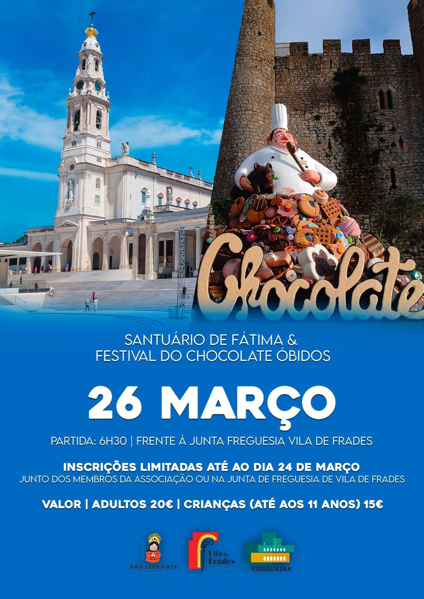 Passeio ao Santuário de Fátima e ao Festival do Chocolate (Óbidos) Passeio ao Santuário de Fátima e ao Festival do Chocolate (Óbidos)