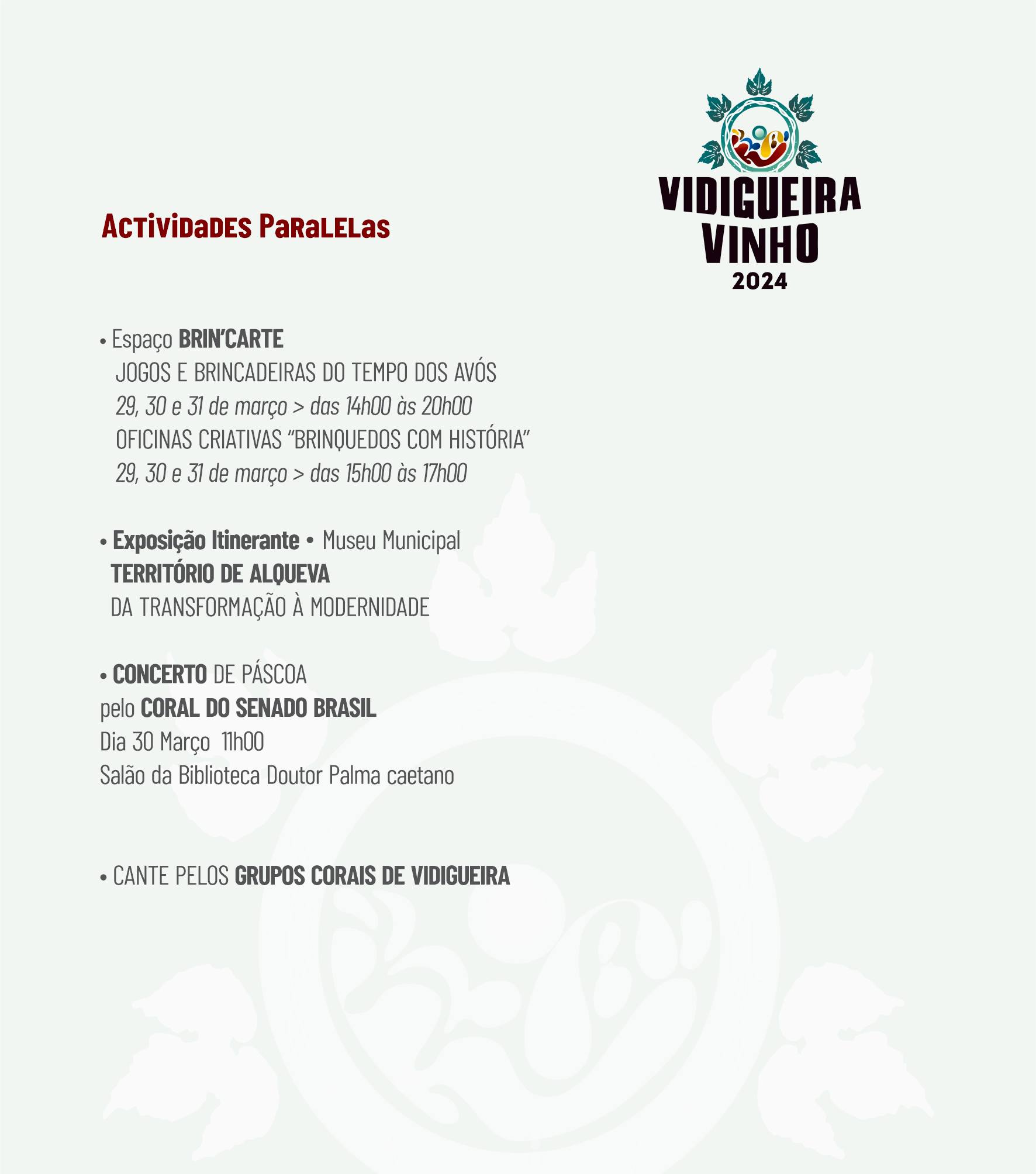 Programa Vidigueira Vinho 2024 Programa Vidigueira Vinho 2024