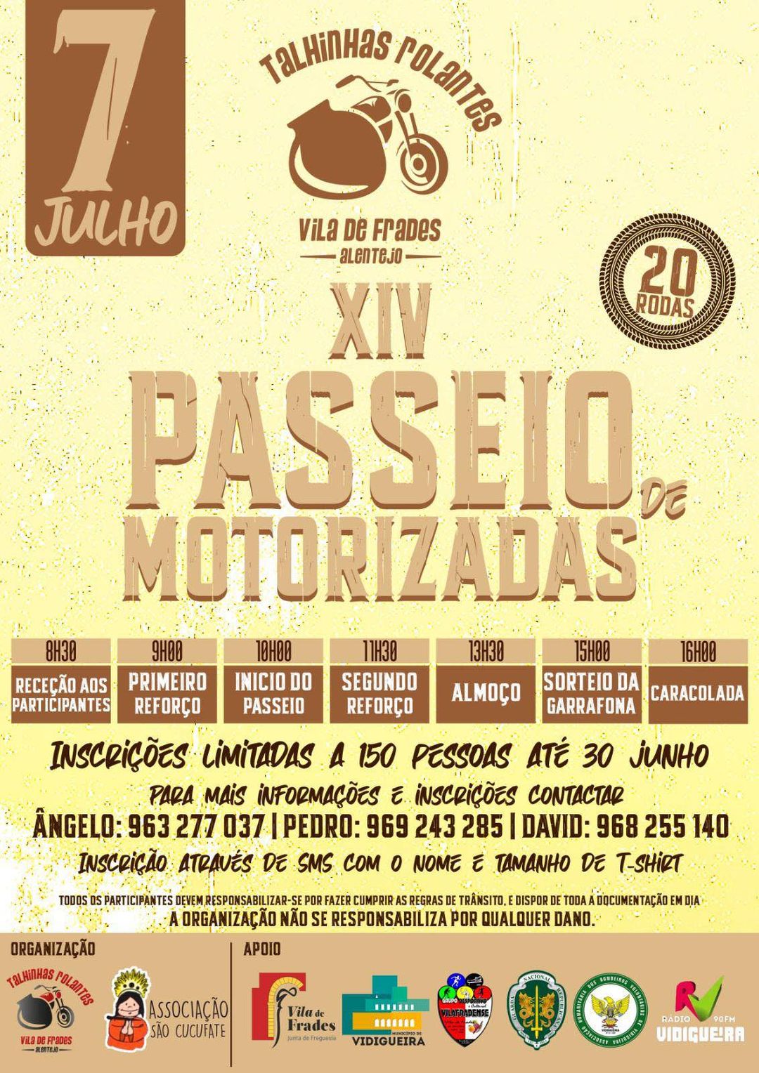 Apoio à Divulgação: XIV Passeio de Motorizadas Apoio à Divulgação: XIV Passeio de Motorizadas