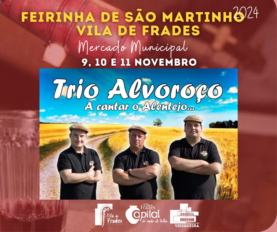 Feirinha de São Martinho 2024: Trio Alvoroço e Modas a 4 Feirinha de São Martinho 2024: Trio Alvoroço e Modas a 4