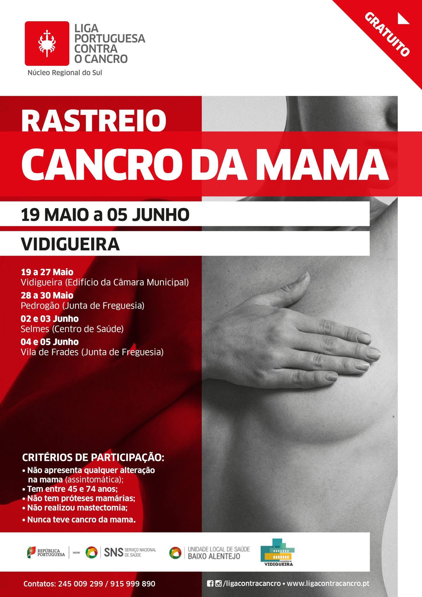 Rastreio do Cancro da Mama: Alterações de Local Rastreio do Cancro da Mama: Alterações de Local