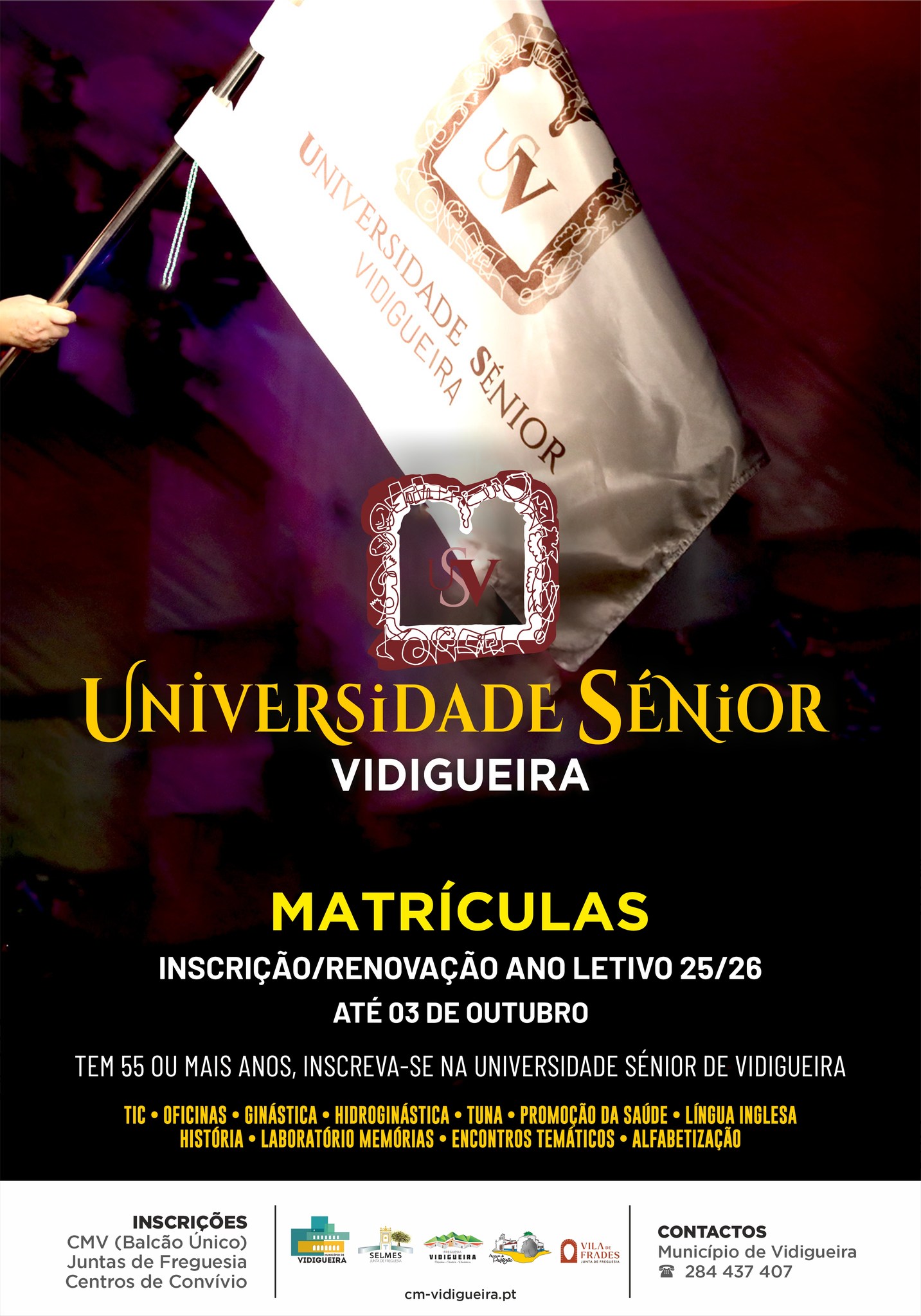 Universidade Sénior de Vidigueira: Inscrições Abertas Universidade Sénior de Vidigueira: Inscrições Abertas