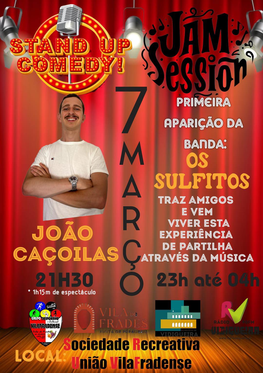 Noite de Stand-Up Comedy e Jam Session