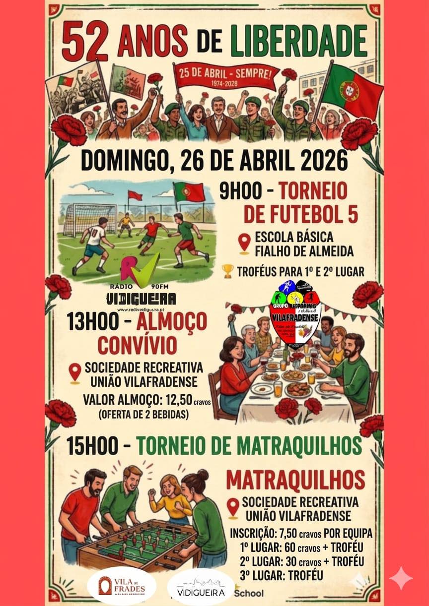 Comemorações do 25 de Abril - Programa Desportivo