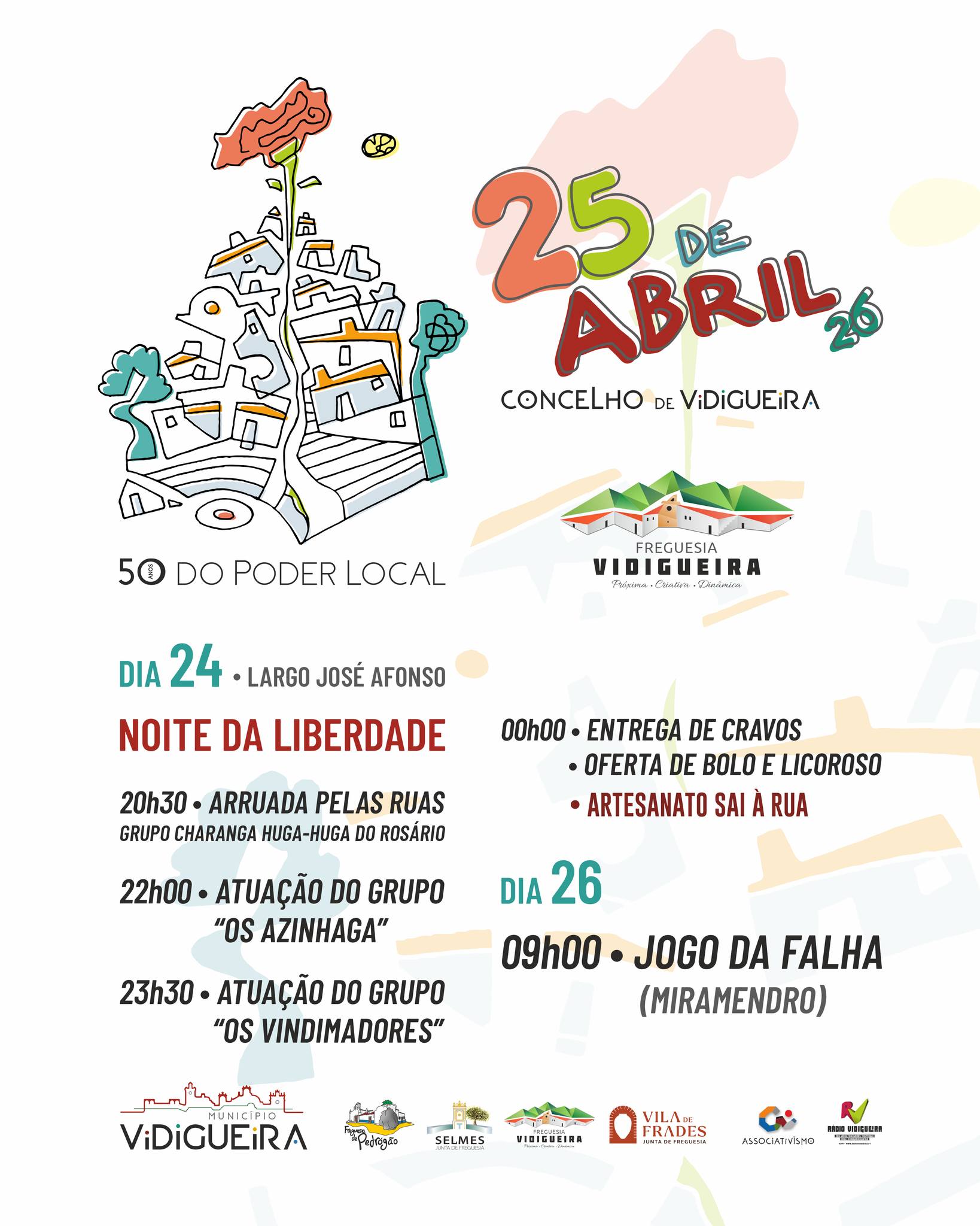 Comemorações do 25 de Abril: Município de Vidigueira