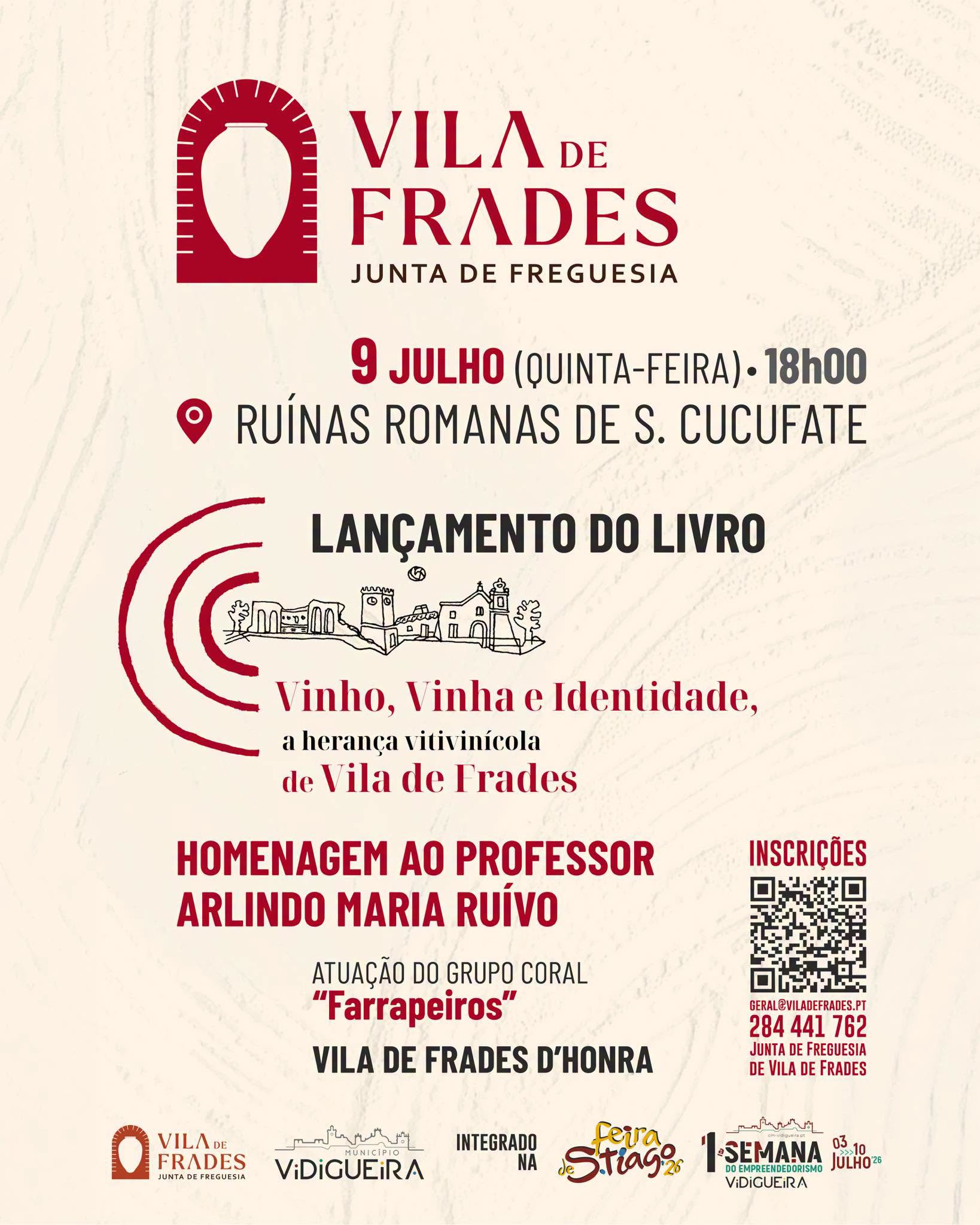 Lançamento do Livro "Vinha, Vinho e Identidade: A Herança Vitivinícola de Vila de Frades"